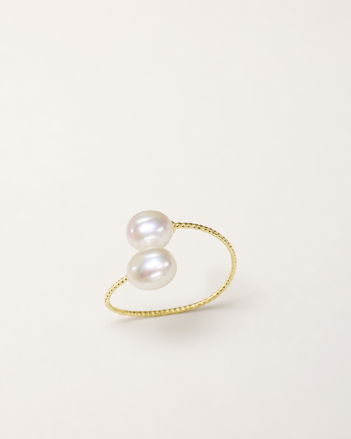 Double Rice Pearl Ring
