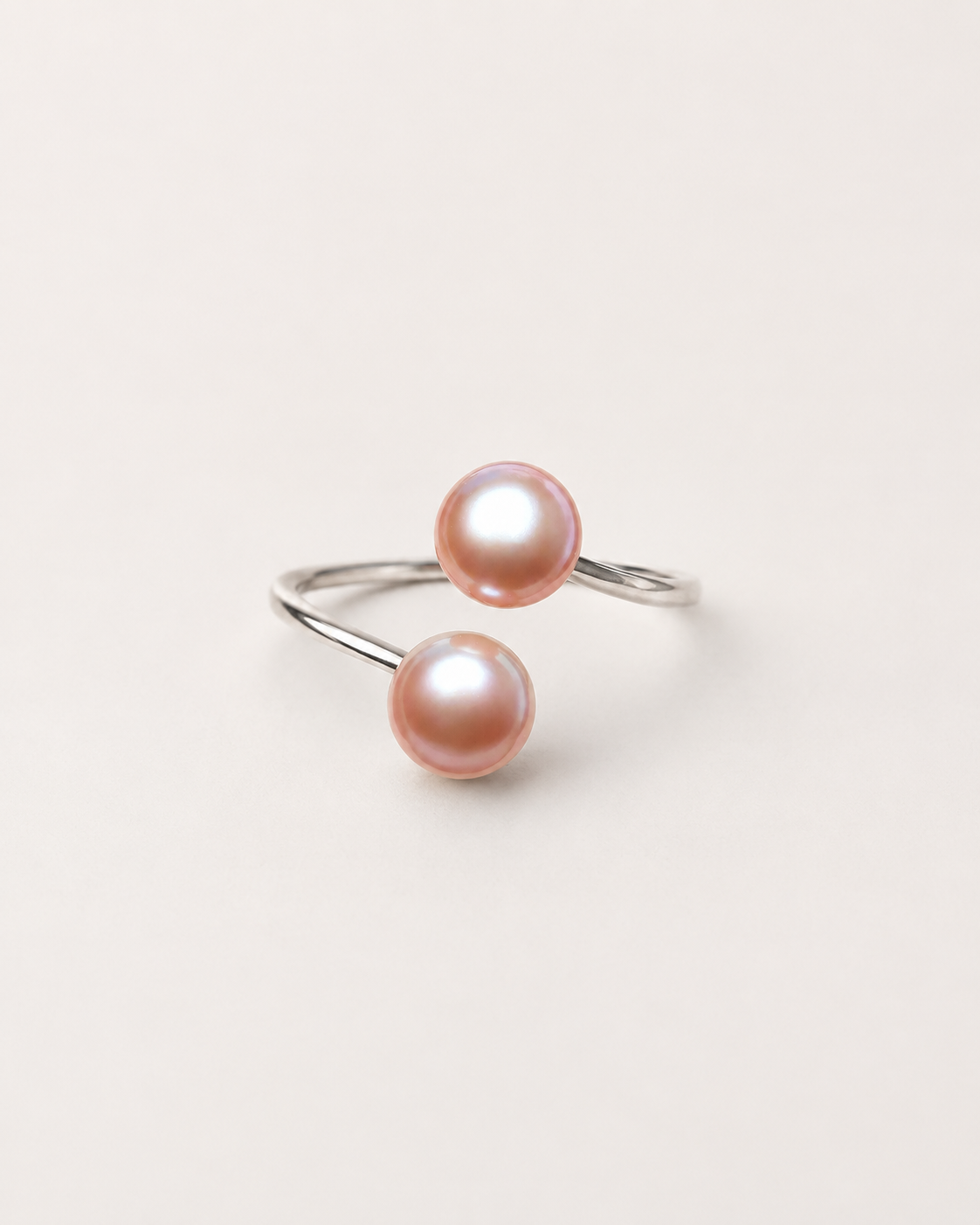 Double Pearl Ring - Pink