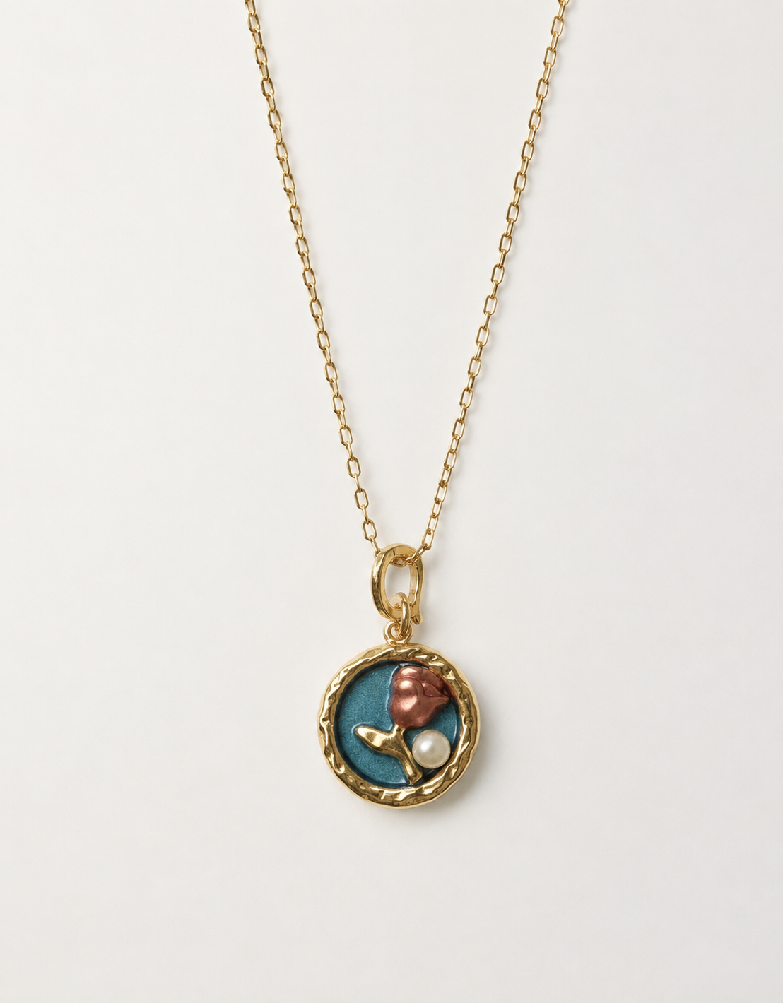 Oil Painting Pendant - Rose