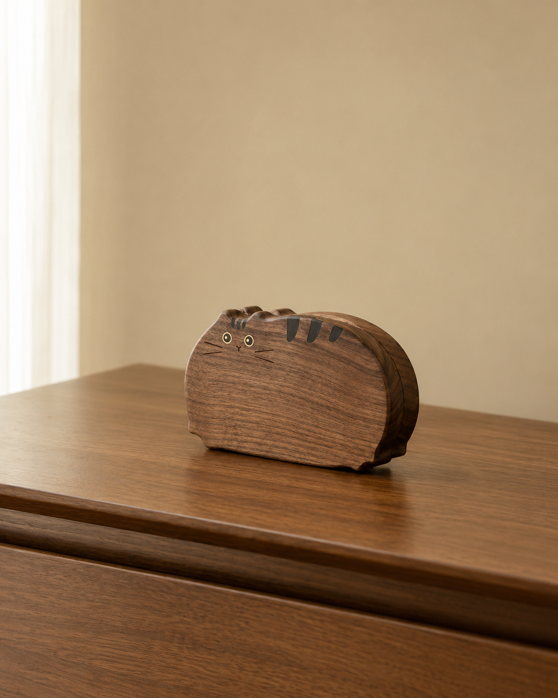 Cat Wooden Jewelry Box